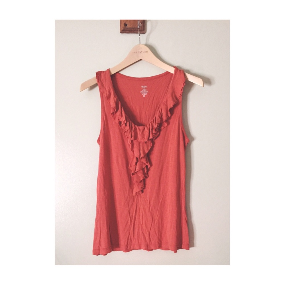 Mossimo Pink Ruffle Tank - Picture 2 of 4